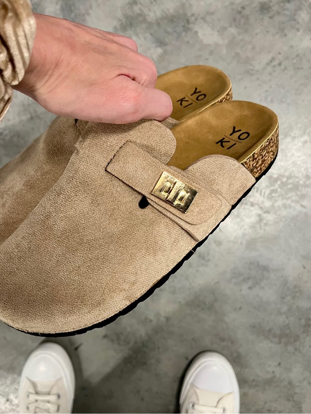 suede clog slides - Picture 3 of 7
